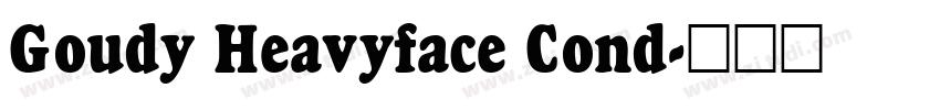 Goudy Heavyface Cond字体转换